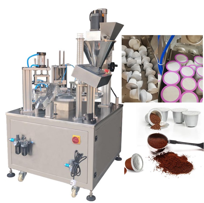 coffeecapsule packaging machine, k-cup filing sealing machine, nespresso capsules packing machine